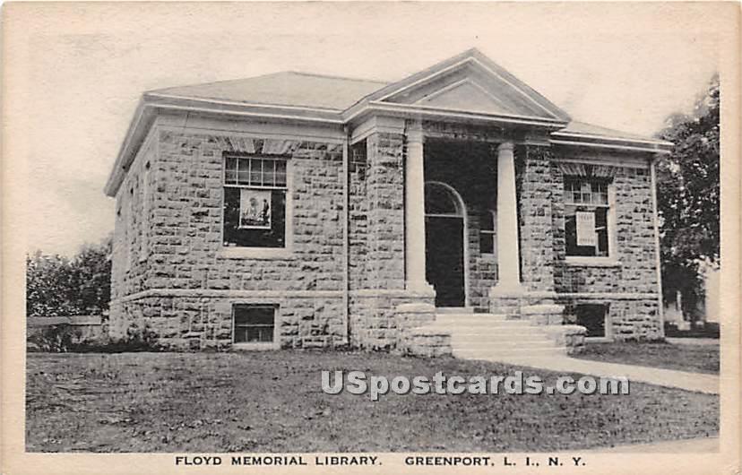 Floyd memorial Library, Greenport - New York NY Postcard