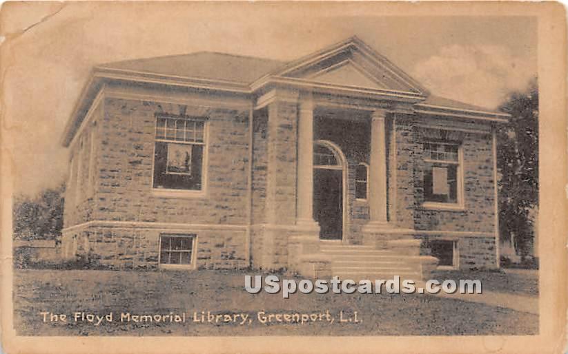 Floyd Memorial Library - Greenport, New York NY Postcard