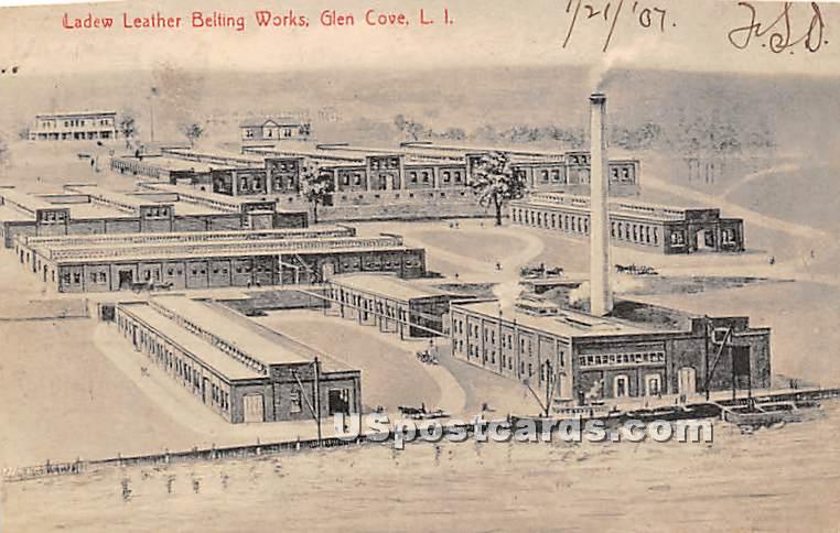 Ladew Leather Belting Works - Glen Cove, New York NY Postcard