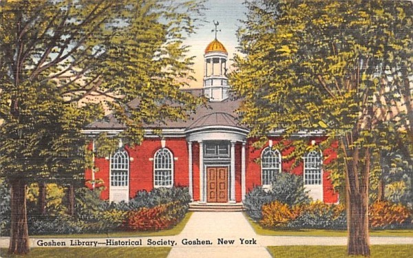 Goshen Library New York Postcard