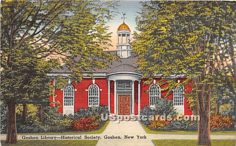 Goshen Library, Historical Society - New York NY Postcard