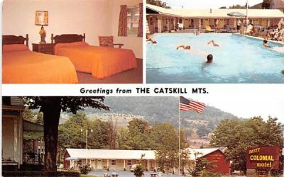 Tait's Colonial Motel Grand Gorge, New York Postcard