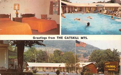 Tait's Colonial Motel Grand Gorge, New York Postcard