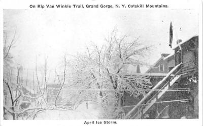 April Ice Storm Grand Gorge, New York Postcard