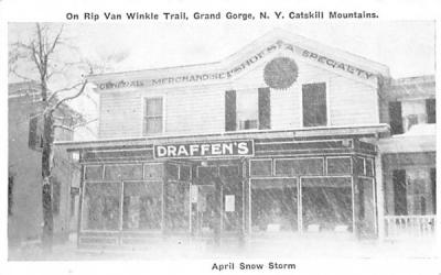April Snow Storm Grand Gorge, New York Postcard