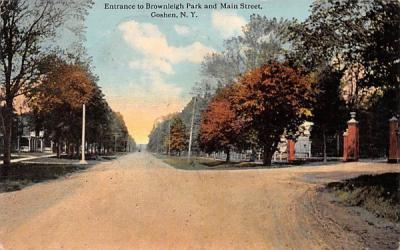 Entrance to Brownleigh Park Goshen, New York Postcard