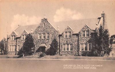 Our Lady of the Blessed Sacrament School Goshen, New York Postcard