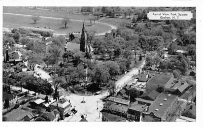 Aerial View Park Square Goshen, New York Postcard