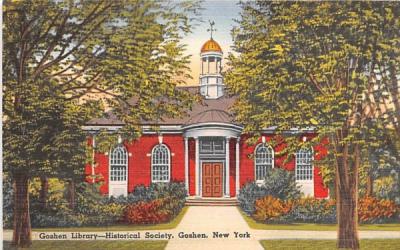 Goshen Library New York Postcard