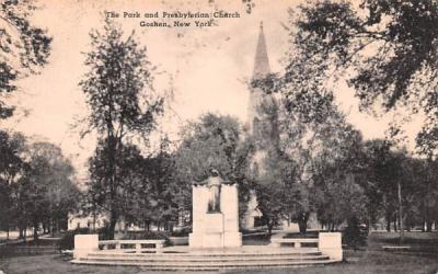 Park & Presbyterian Church Goshen, New York Postcard