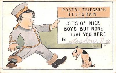 Postal Telegraph Goshen, New York Postcard