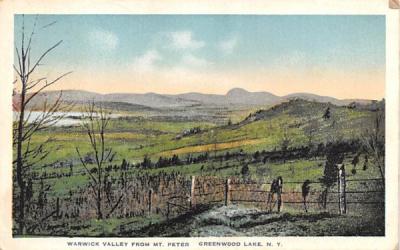 Warwick Valley from Mt Peter Greenwood Lake, New York Postcard
