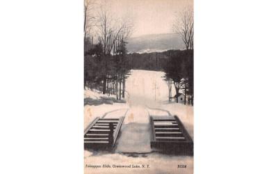 Toboggan Slide Greenwood Lake, New York Postcard