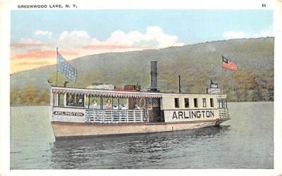 Arlington Boat Greenwood Lake, New York Postcard
