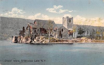 Chapel Island Greenwood Lake, New York Postcard