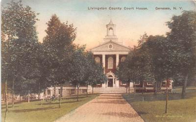 Livingston County Court House Geneseo, New York Postcard