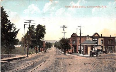 North Main Street Gloversville, New York Postcard