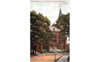 Freemont Street Methodist Church Gloversville, New York Postcard