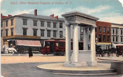 Miller Memorial Fountain Geneva, New York Postcard