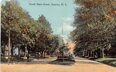 North Main Street Geneva, New York Postcard