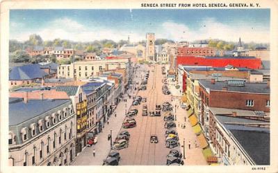 Seneca Street Geneva, New York Postcard