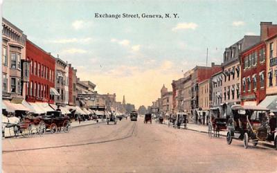 Exchange Street Geneva, New York Postcard