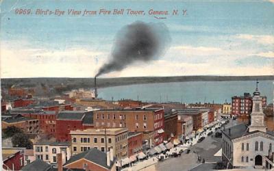 From Fire Bell Tower Geneva, New York Postcard