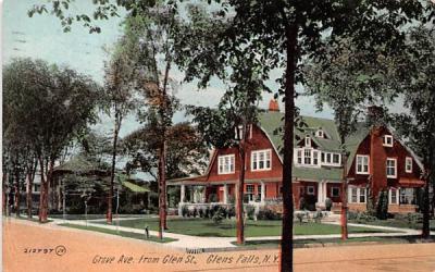Grove Avenue Glens Falls, New York Postcard