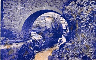 Arch of Bridge Glens Falls, New York Postcard
