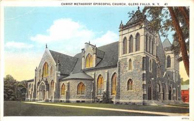 Christ Methodist Episcopal Church Glens Falls, New York Postcard