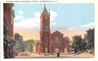 Bleeker Street Methodist Church Gloversville, New York Postcard