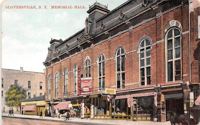 Memorial Hall Gloversville, New York Postcard