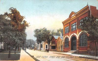 East Fulton Street & Odd Fellows Temple Gloversville, New York Postcard