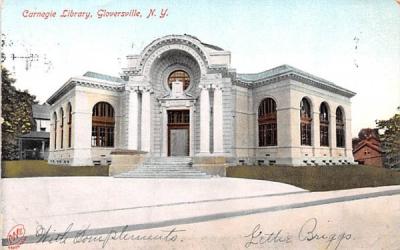 Carnegie Library Gloversville, New York Postcard