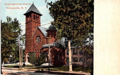 Congregational Church Gloversville, New York Postcard