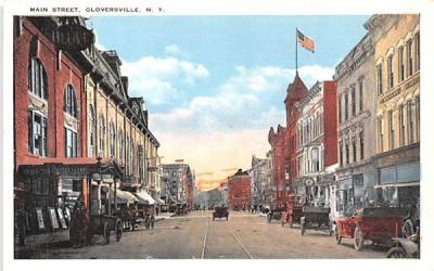 Main Street Gloversville, New York Postcard