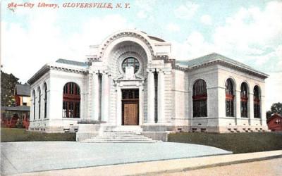 City Library Gloversville, New York Postcard