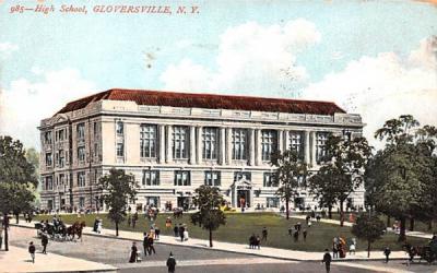 High School Gloversville, New York Postcard