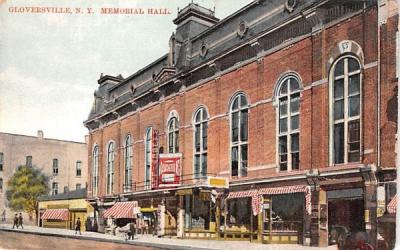 Memorial Hall Gloversville, New York Postcard