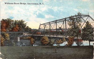 Williams Street Bridge Gouverneur, New York Postcard