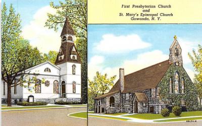 First Presbyterian Church Gowanda, New York Postcard