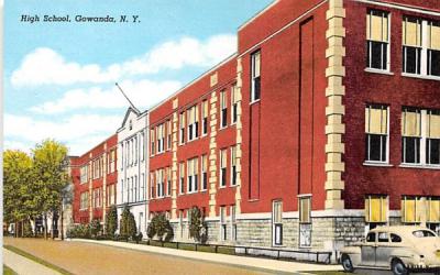High School Gowanda, New York Postcard