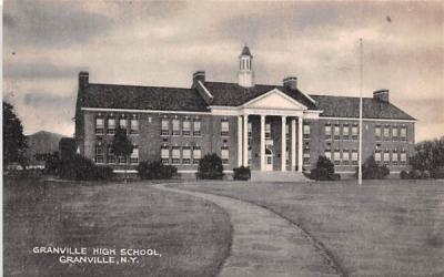 Granville High School New York Postcard