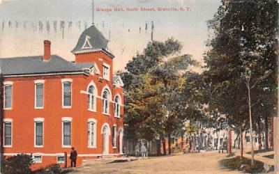 Grange Hall Granville, New York Postcard