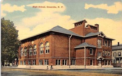 High School Granville, New York Postcard