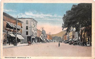 Main Street Granville, New York Postcard