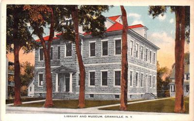 Library & Museum Granville, New York Postcard