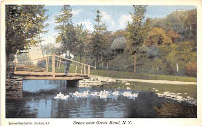 Bridge Great Bend, New York Postcard