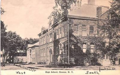 High School Greene, New York Postcard