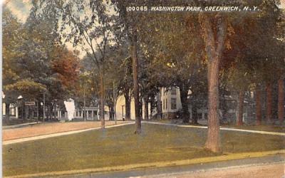 Washington Park Greenwich, New York Postcard